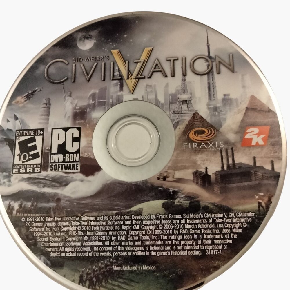 Sid Meiers Civilization V PC DVD Rom Game